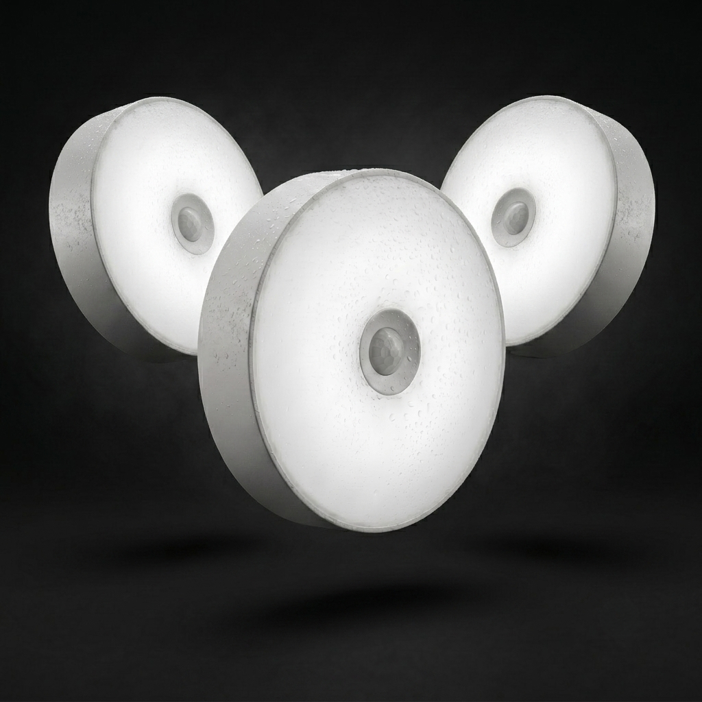 Kit X3 Lámparas LED Con Sensor De Movimiento Inteligente Recargables USB