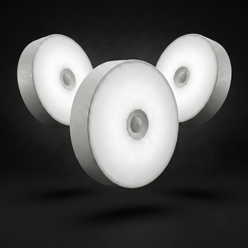 Kit X3 Lámparas LED Con Sensor De Movimiento Inteligente Recargables USB